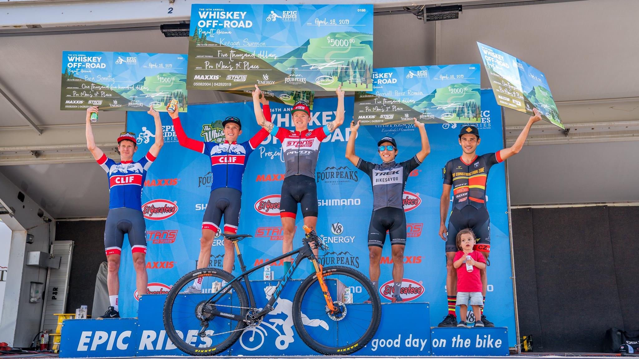 Maxxis took four out of five on the Men's podium
